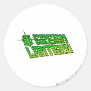 Sticker Rond Logo de lanterne verte - incliné
