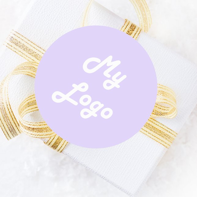 Sticker Rond Logo de l'entreprise Violet lavande (Créateur téléchargé)