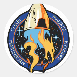 Sticker Rond Logo de l'équipe 3 de la NASA SpaceX