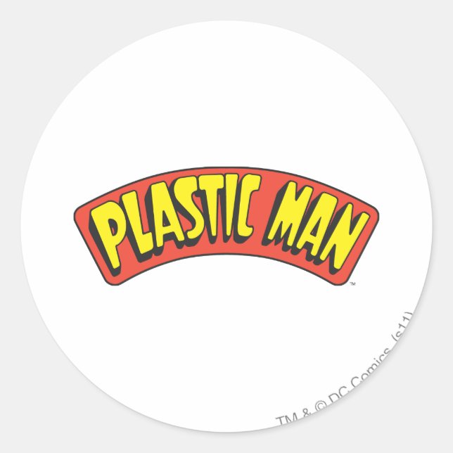 Sticker Rond Logo de l'homme en plastique (Devant)