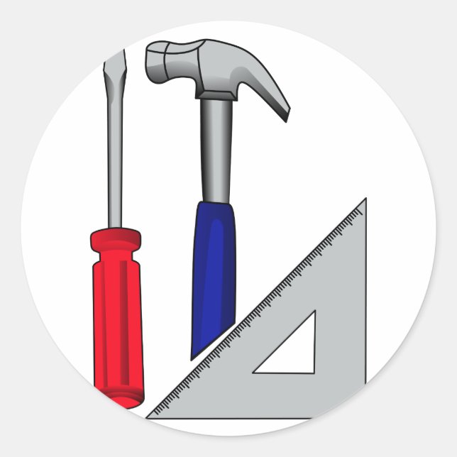 Sticker Rond Logo de menuiserie (Devant)