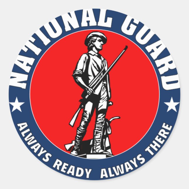 Sticker Rond Logo de militaires de garde nationale d'armée (Devant)