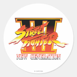 Sticker Rond Logo de nouvelle génération de Street Fighter II