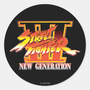 Sticker Rond Logo de nouvelle génération Street Fighter III