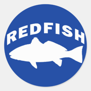 Sticker Rond Logo de pêche de rougets communs