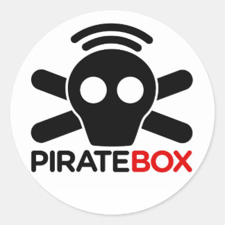 Sticker Rond Logo de PirateBox