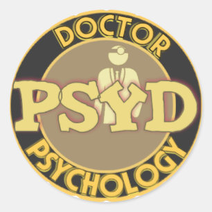 Sticker Rond LOGO de PsyD - DOCTEUR OF PSYCHOLOGY