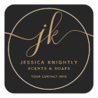 Logo de script de monogramme d'entreprise Black Go