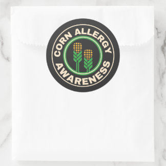Sticker Rond Logo de sensibilisation aux allergies au maïs