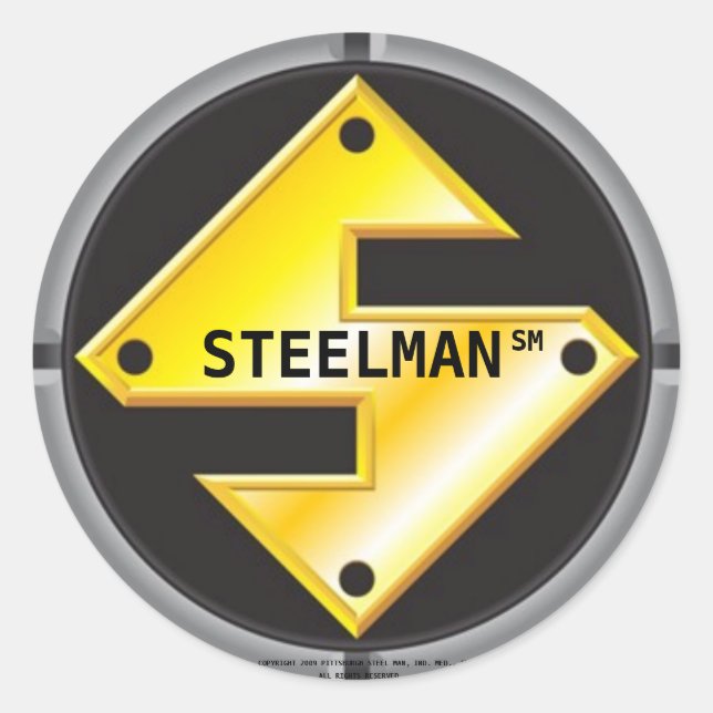 STICKER ROND LOGO DE STEELMAN (Devant)
