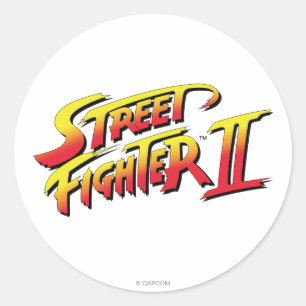 Sticker Rond Logo de Street Fighter II