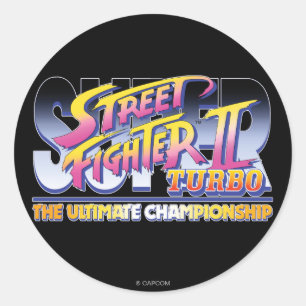Sticker Rond Logo de Street Fighter II Turbo UC