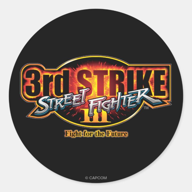 Sticker Rond Logo de Street Fighter III 3rd Strike (Devant)