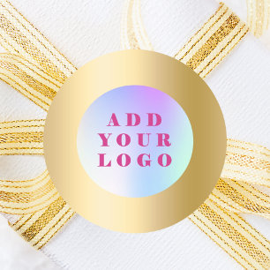 Sticker Rond Logo d'entreprise Gold