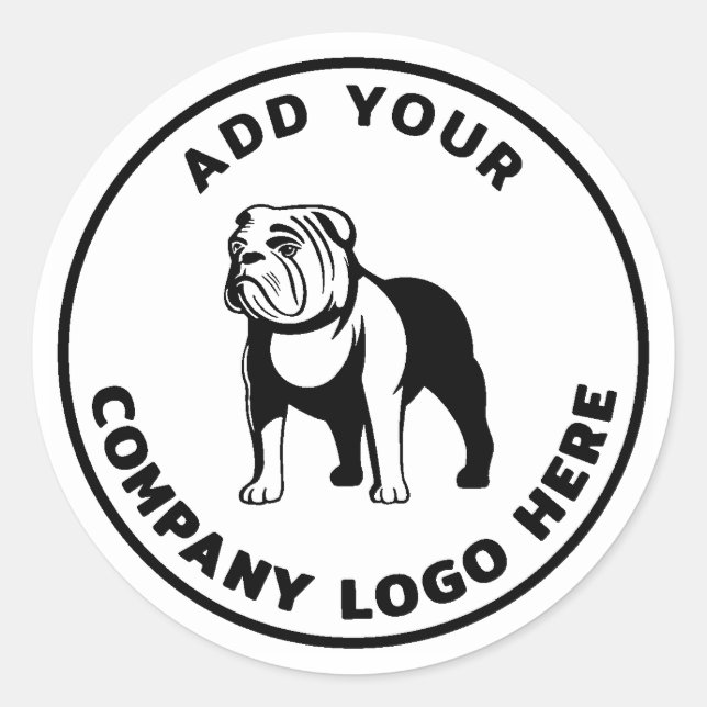Sticker Rond Logo d'entreprise moderne personnalisé (Devant)