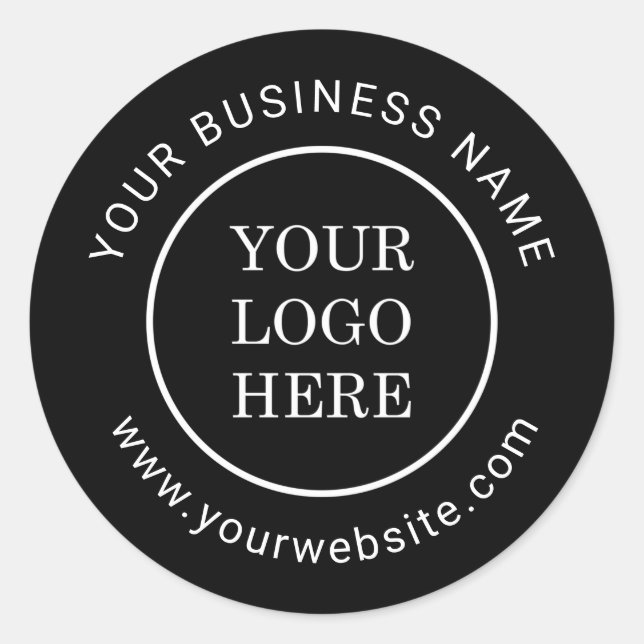 Sticker Rond Logo d'entreprise moderne Site Web de Nom d'entrep (Devant)