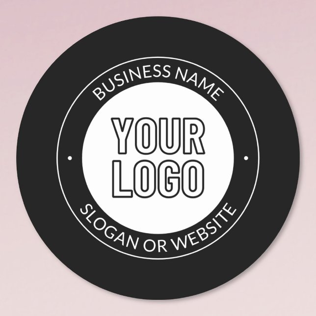 Sticker Rond Logo d'entreprise ou Modèle de texte de conception (Créateur téléchargé)