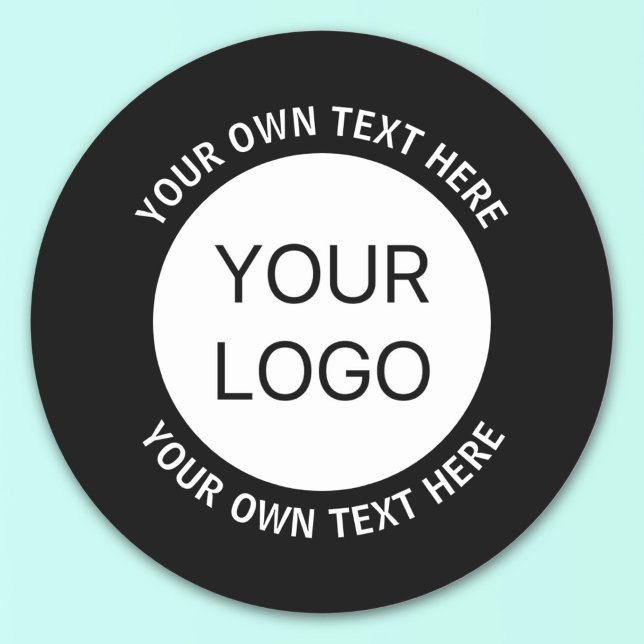 Sticker Rond Logo d'entreprise ou toute image et texte modifiab (Créateur téléchargé)