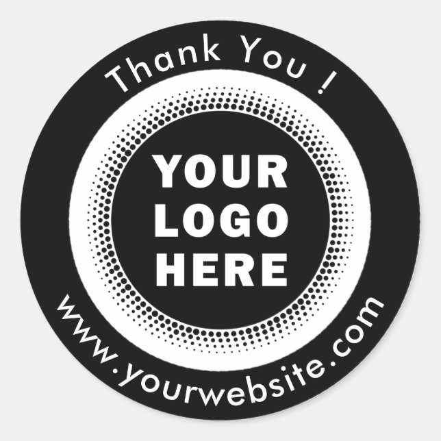 Sticker Rond Logo d'entreprise personnalisé (Devant)