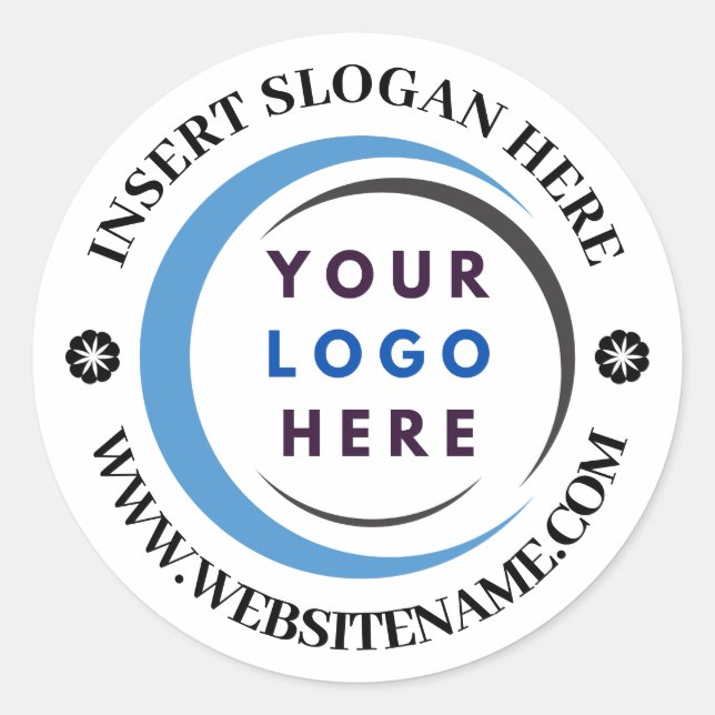 Sticker Rond Logo d'entreprise personnalisé (Devant)