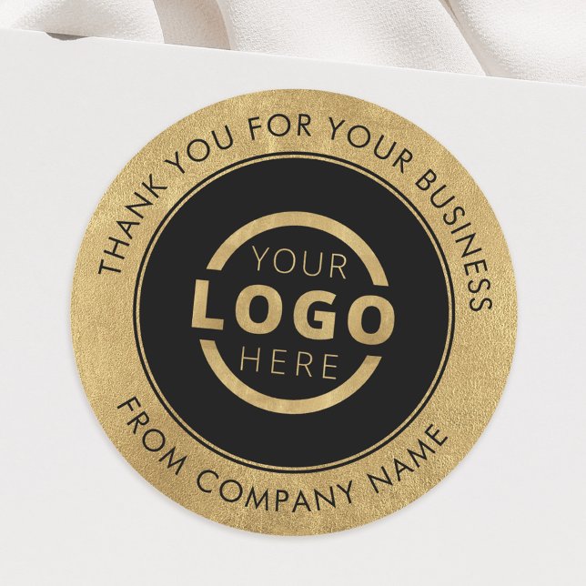 Sticker Rond Logo d'entreprise personnalisé Merci promotionnel  (Créateur téléchargé)