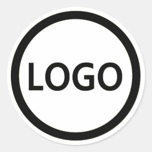 Sticker Rond Logo d'entreprise personnalisé minimaliste Classiq