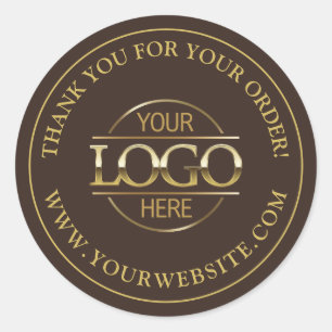 Sticker Rond Logo d'entreprise personnalisé Promotion Brown et