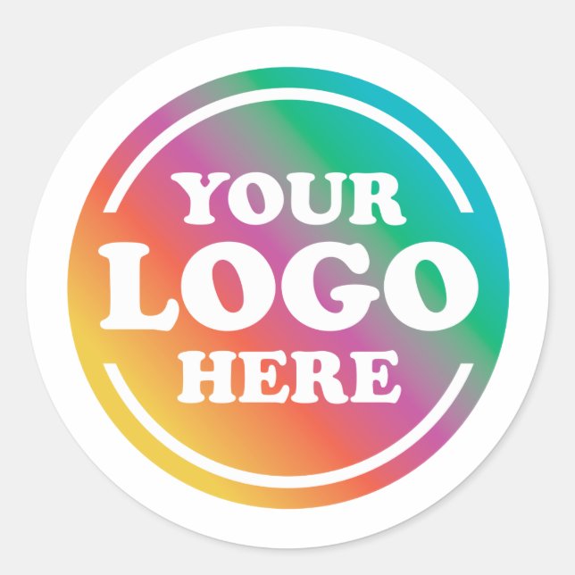 Sticker Rond Logo d'entreprise personnalisé, promotion d'entrep (Devant)