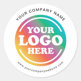 Sticker Rond Logo d'entreprise personnalisé, promotion du site 