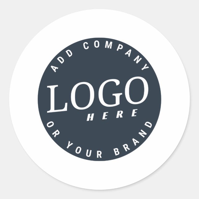 Sticker Rond Logo d'entreprise personnalisé simple et élégant (Devant)