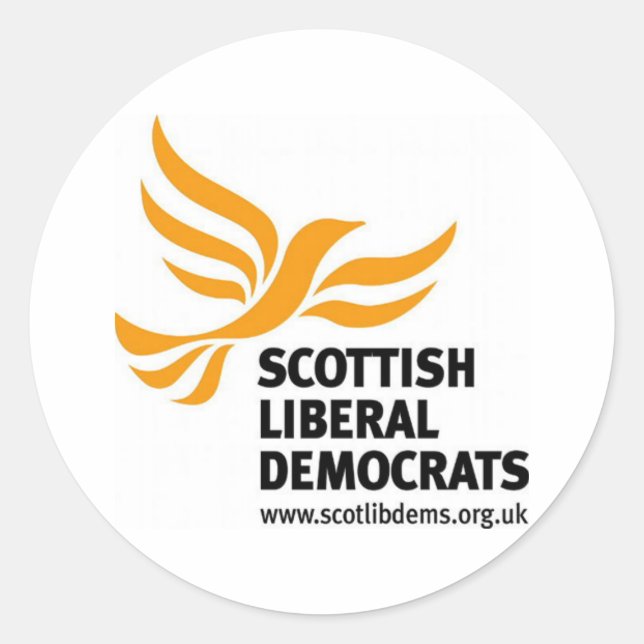 Sticker Rond Logo des libéraux-démocrates écossais (Devant)