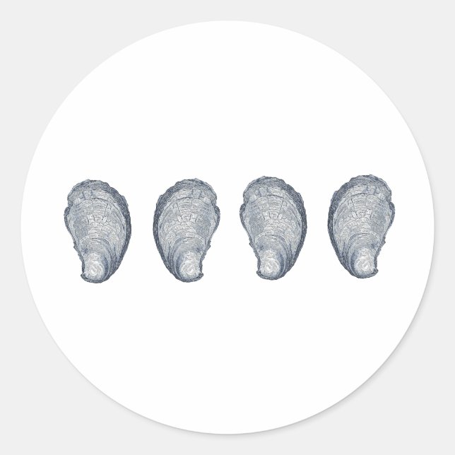 Sticker Rond Logo d'huîtres (Devant)