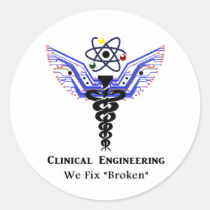 Sticker Rond Logo d'ingénierie clinique