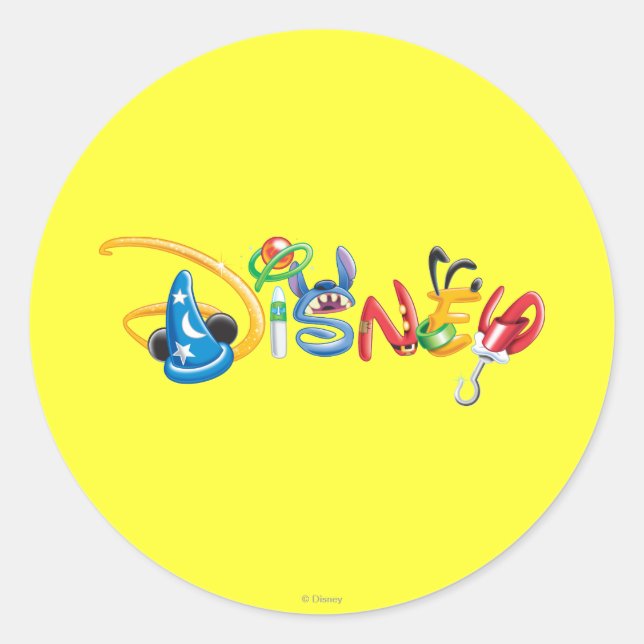 Sticker Rond Logo Disney| Personnages de garçons (Devant)