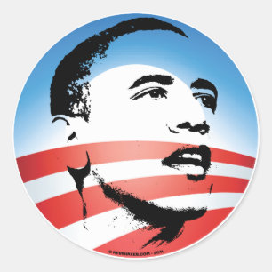 Sticker Rond Logo d'Obama - simple