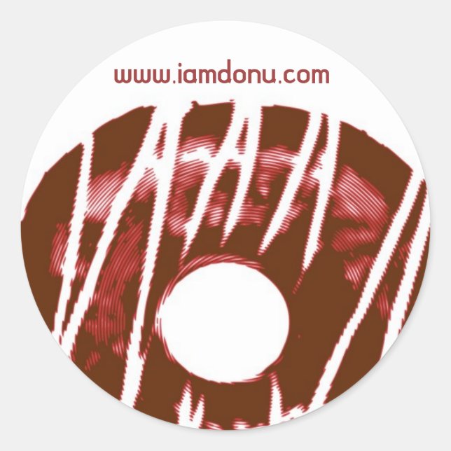 Sticker Rond logo donu, www.iamdonu.com (Devant)
