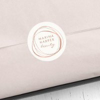 Logo d'or Abstrait Faux Rose