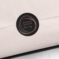 Logo d'or Abstrait Faux Rose