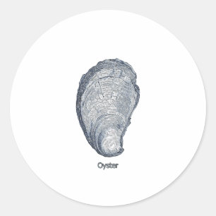 Sticker Rond Logo d'oyster Shell