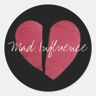 Sticker Rond Logo du coeur cassé