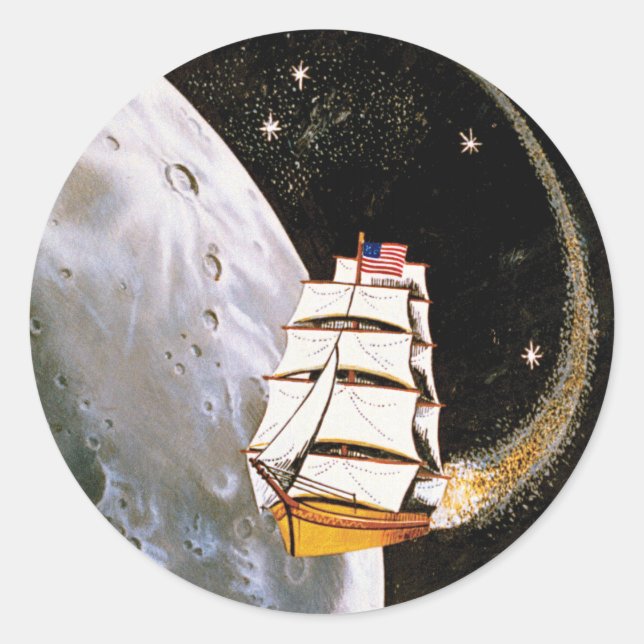 Sticker Rond Logo du correctif de mission Apollo 12 (Devant)