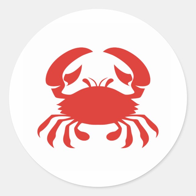 Sticker Rond Logo du crabe rouge (Devant)