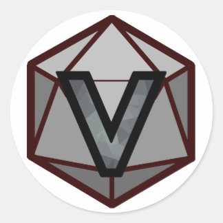 Sticker Rond Logo du flux INVICTUS "GRAY TEAM"