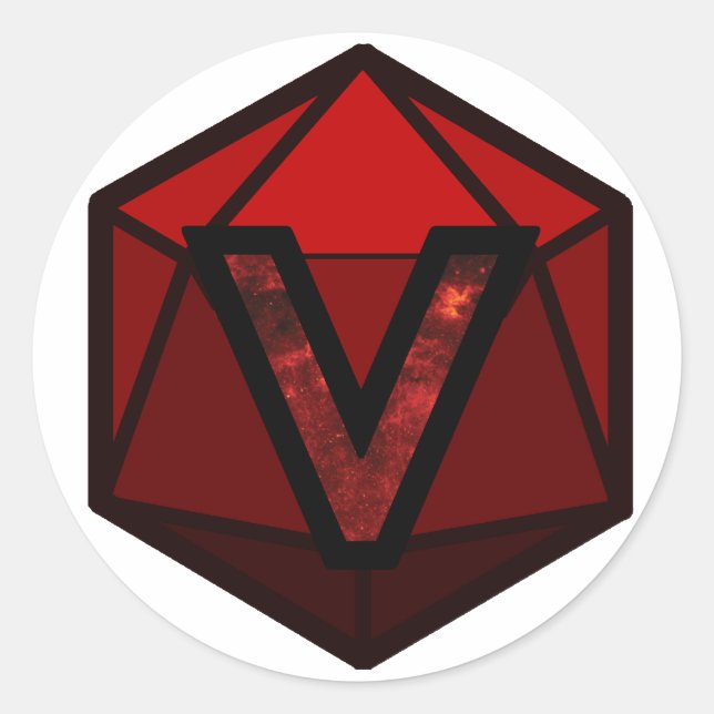Sticker Rond Logo du flux INVICTUS "RED TEAM" (Devant)