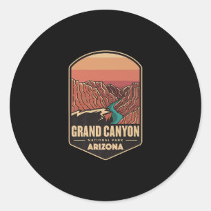 Sticker Rond Logo du Grand Canyon National Park Travel Randonné