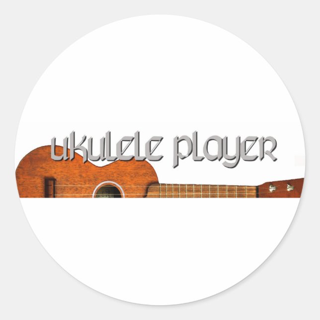 Sticker Rond Logo du magazine du Lecteur Ukulele (Devant)