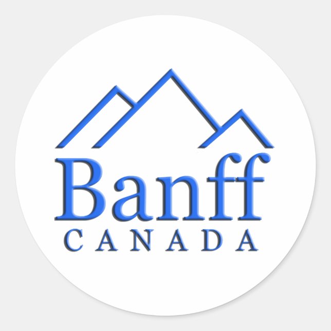 Sticker Rond Logo du parc national Banff (Devant)