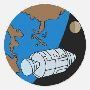 Sticker Rond Logo du patch de mission Apollo 1