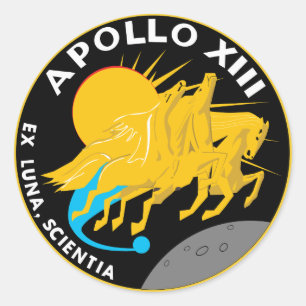 Sticker Rond Logo du patch de mission NASA Apollo 13