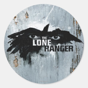Sticker Rond Logo du Ranger Lone avec Masque 2
